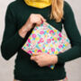 Knitted Clutch Bag With Liberty Print, thumbnail 3 of 7