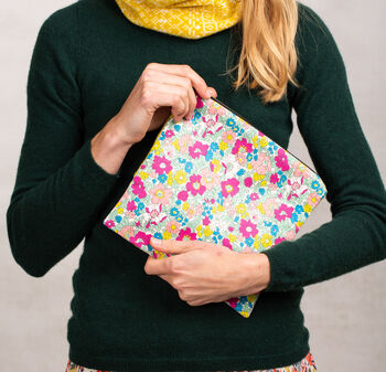 Knitted Clutch Bag With Liberty Print, 3 of 7
