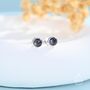 Sterling Silver Dark Iolite Stud Earrings, thumbnail 2 of 11