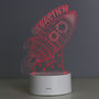 Personalised Rocket LED Colour Changing Night Light, thumbnail 3 of 9