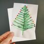 Tree With Glitter Stars Christmas Card, thumbnail 2 of 4