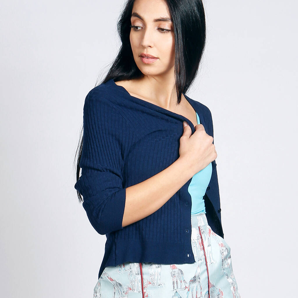 lightweight navy cardigan
