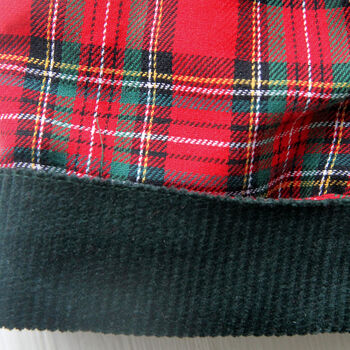 Reversible Baby Kids Red Tartan Cord Trousers, 7 of 7