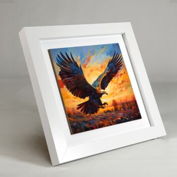 Golden Eagle Framed Ceramic Art Tile, 6 of 10