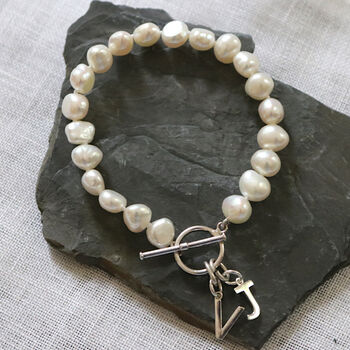 Freshwater Pearl Bracelet With Initial, 4 of 4