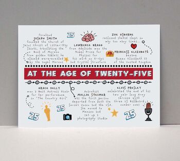 Personalised 25th Birthday Card, 4 of 5