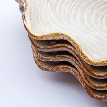 Handmade Large Ceramic Shell Serving Tray, 6 of 8
