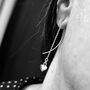 Sterling Silver Ear Threader Heart Earrings, thumbnail 1 of 3