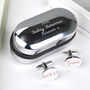 Personalised Cufflinks And Box Set, thumbnail 1 of 9