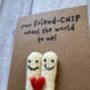Chips Crochet Birthday Thank You Card Handmade, thumbnail 7 of 12