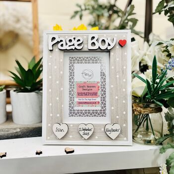 Personalised Page Boy Gift Photo Wedding Frame, 2 of 3