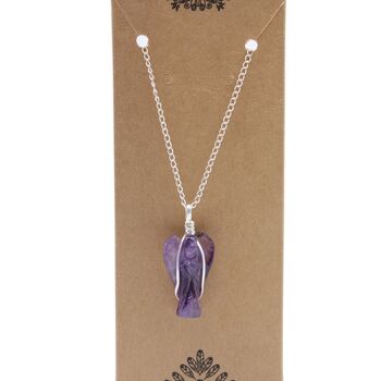 Gemstone Guardian Angel Pendant Amethyst, 2 of 7