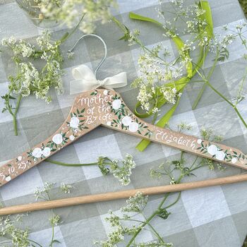 Hand Painted Wedding Dress Hanger Gift For Bride And Bridesmaids, 3 of 8