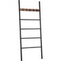 Towel Rack Leaning Ladder Rack Rail With Hooks, thumbnail 4 of 8