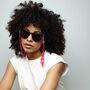 Hayley – Hot Pink And Red Translucent Chunky Acrylic Glasses Chain, thumbnail 2 of 6