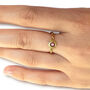 18k Gold Chain Of Love Sapphire Ring, thumbnail 3 of 5