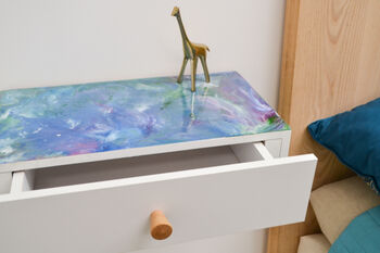 Resin Art Floating Bedside Table Or Wall Drawer, 6 of 8