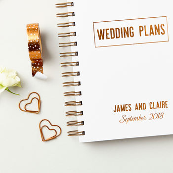 Personalised Copper Wedding Plans Book, 3 of 10