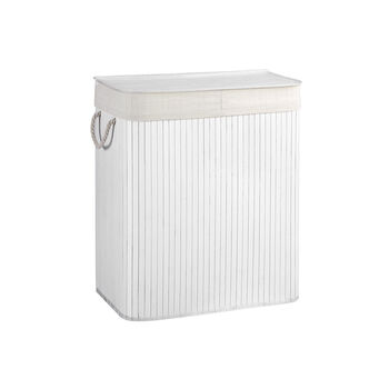 100 L White Two Sections Clothes Laundry Basket, 2 of 7