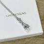 Cubic Zirconia Teardrop Bridal Necklace, thumbnail 1 of 6