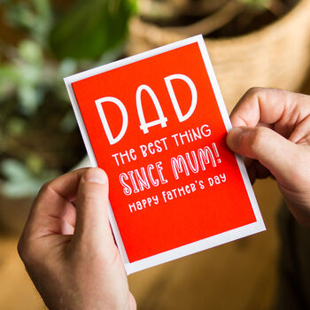 'Best Thing Since Mum' Funny Father's Day Card, 3 of 4