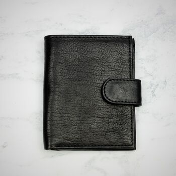 Personalised Leather Card Wallet With Zip Pocket, 2 of 7