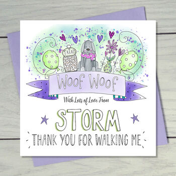 Thank You From The Dog Personalised Greeting Card, 4 of 12