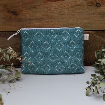 Handwoven Clutch Bag Geometric Diamond Design, 6 of 9