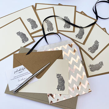 'Leopard Love' Correspondence Cards Set Of Eight, 6 of 6