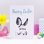 'Happy Easter' Easter Rabbit Card, thumbnail 1 of 2