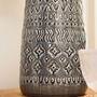 Grey Ceramic Embossed Table Lamp, thumbnail 3 of 4