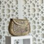Shiraz Mini Kundan Pink And Gold Clutch, thumbnail 6 of 9