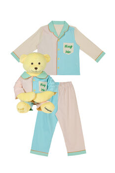 Ren Hug Me Boys Pyjama Set With Matching Mega Size Teddy Bear, 3 of 6