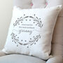 Personalised Reserved Wreath Cushion, thumbnail 2 of 4