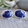 Sodalite Cufflinks In Sterling Silver, thumbnail 1 of 3