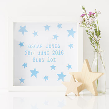 Personalised New Baby Framed Print, 3 of 7