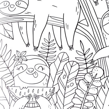 Fun Sloths Giant Activity Colouring Poster, 4 of 8