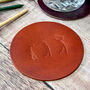 Golf Gift Leather Coaster, thumbnail 1 of 3