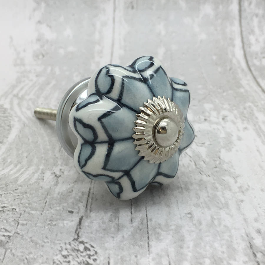 flower melon ceramic drawer handle door knob by g decor