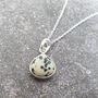 Dalmatian March Birthstone 925 Sterling Silver Necklace, thumbnail 1 of 6