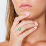 Halo Radiance Turquoise Ring Gold Plated, thumbnail 3 of 12