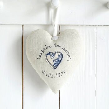 Personalised Pearl 30th Wedding Anniversary Heart Gift, 6 of 11