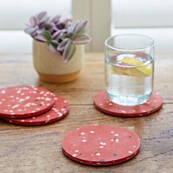 Set Of Four Recycled Plastic Round Coasters, 5 of 8