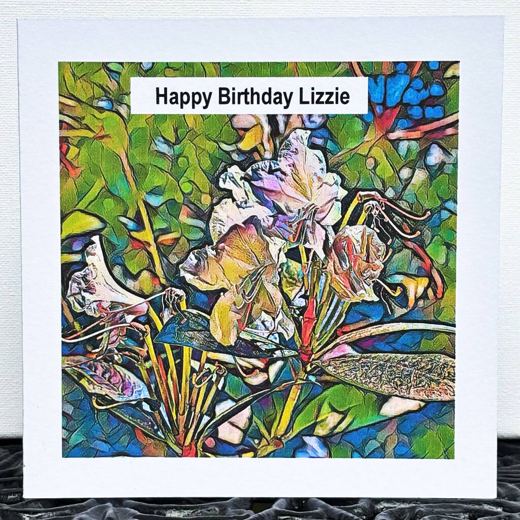 Personalised Garden Flowers Card