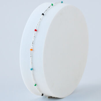 Sterling Silver Colourful Bead Bracelet, 3 of 8
