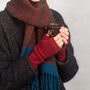 Cosy Knitted Wrist Warmers Diesel Blue, thumbnail 7 of 9