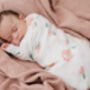 Wild Rose Bamboo Muslin Swaddle Blanket, thumbnail 1 of 2