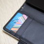 Inky Kingfisher Faux Leather Phone Case With Card Slots, thumbnail 2 of 5