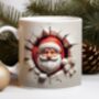 Cute Personalised Christmas Santa Claus Breakout Mug, thumbnail 1 of 2
