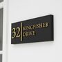Personalised House Sign With Dividing Line, thumbnail 1 of 11